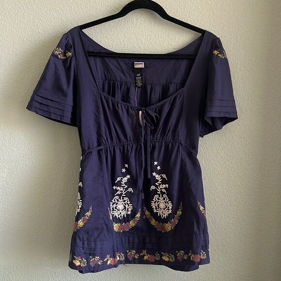 Anthropologie Lithe Cotton Blouse Top - Picture 1 of 10